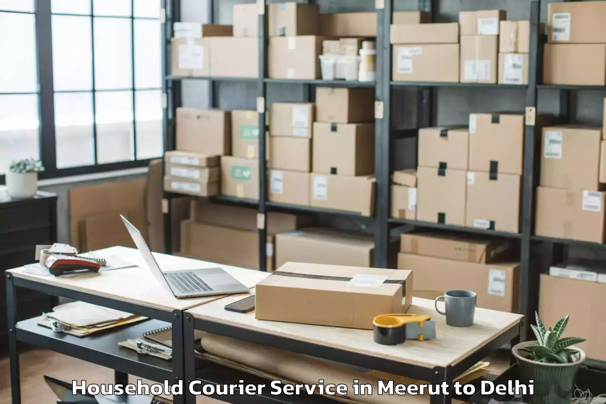 Trusted Meerut to Connaught Place Household Courier